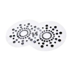 Black Rhinestone Sexy Nipple Cover Stickers NEW